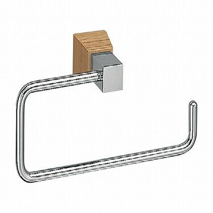 ラックスタオルリング クローム/白木ウッド 180×75mm BT-115 1