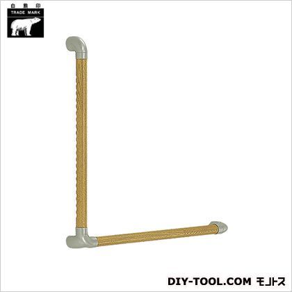 ダエン手すりディンプルL形 シルバー/ライトオーク 600×600mm BR-521 1組