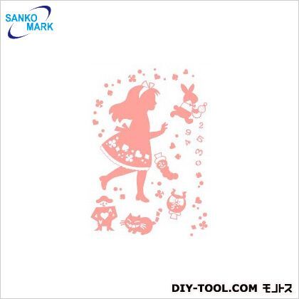 ふしぎの国のアリスウォールステッカー ピンク 4 FWS-113-A4 1枚