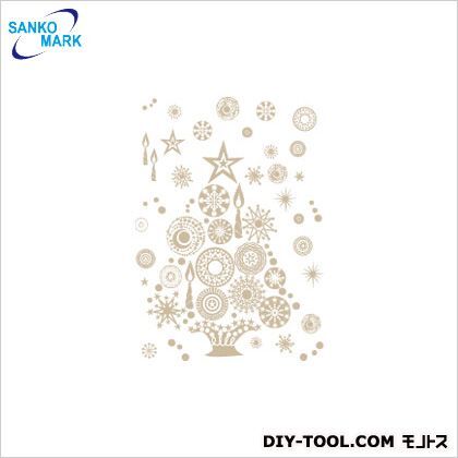 クリスマスツリー ウォールステッカー 金 JWS-62 1枚