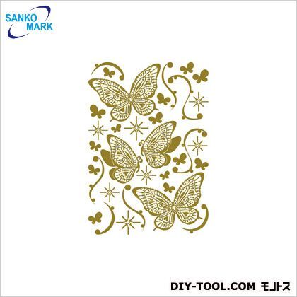 きらきらビーズのちょう ウォールステッカー JWS-123-A4 1枚