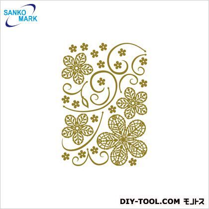 きらきらビーズのフラワー ウォールステッカー JWS-124-A4 1枚