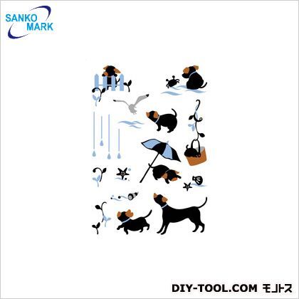いぬの休日 ウォールステッカー PWS-128-A4 1枚
