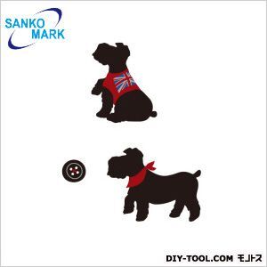 わん!だふる ミニチュアシュナウザー ウォールステッカー PWS-141 1枚