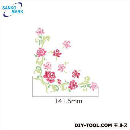 ばらのふち飾り ウォールステッカー PWS-167 1枚