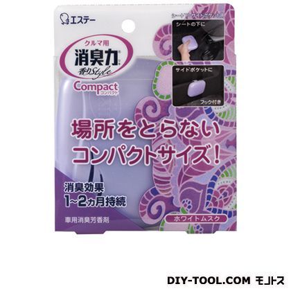 クルマ用消臭力コンパクトホワイトムスク L-6 1
