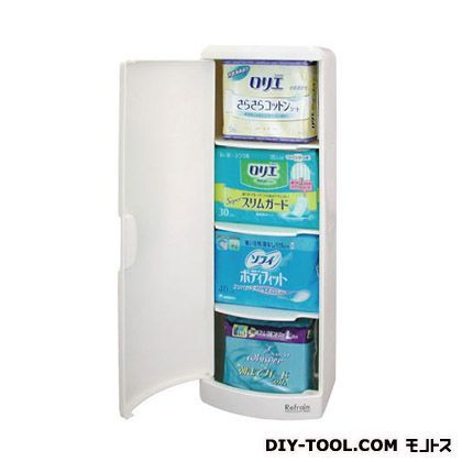 トイレ収納ケースシングルタイプ ホワイト 174439 1