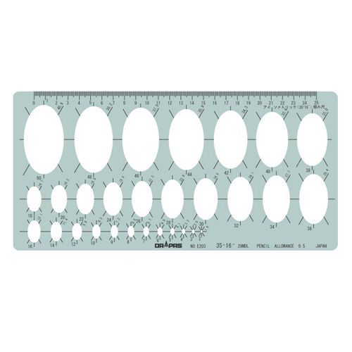 テンプレート楕円小 31-203 E-203 1