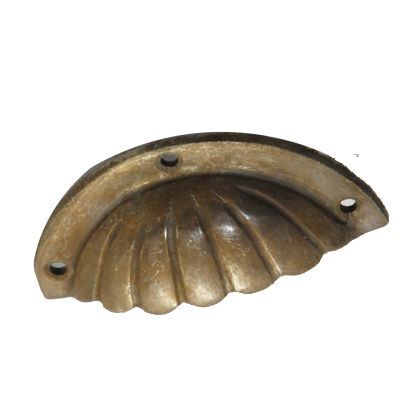 真鍮半円取手シェル 22-ID-034 6個