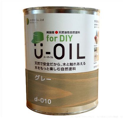 U-OILforDIY天然油性国産塗料 グレー 170ml d-010-2 1