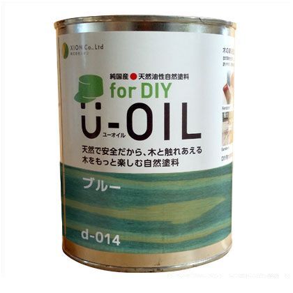 U-OILforDIY天然油性国産塗料 ブルー 2.5L d-014-4 1