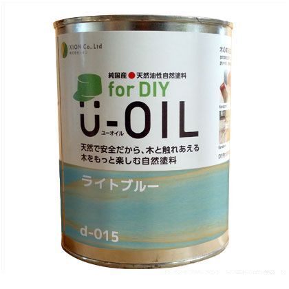 U-OILforDIY天然油性国産塗料 ライトブルー 2.5L d-015-4 1