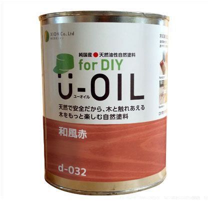 U-OILforDIY天然油性国産塗料 和風赤 170ml d-032-2 1