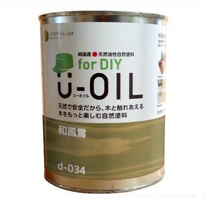 U-OILforDIY天然油性国産塗料 和風鶯 170ml d-034-2 1