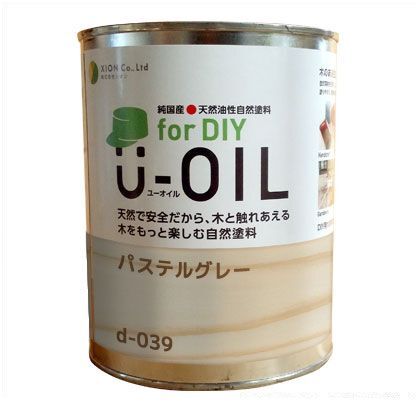 U-OILforDIY天然油性国産塗料 パステルグレー 20ml d-039-1 1