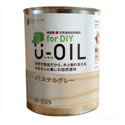 U-OILforDIY天然油性国産塗料 パステルグレー 3.8L d-039-5 1