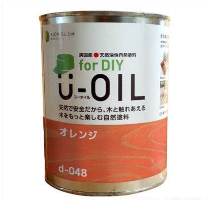 U-OILforDIY天然油性国産塗料 オレンジ 3.8L d-048-5 1