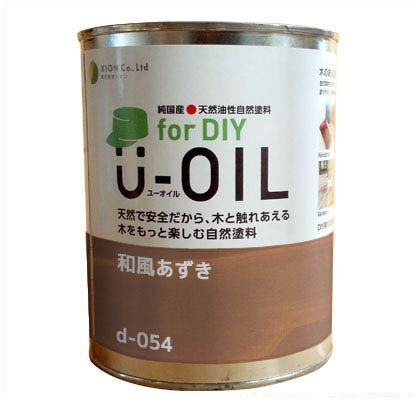 U-OILforDIY天然油性国産塗料 和風あずき 3.8L d-054-5 1
