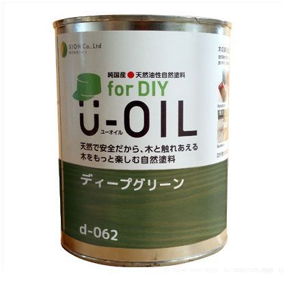 U-OILforDIY天然油性国産塗料 ディープグリーン 170ml d-062-2 1