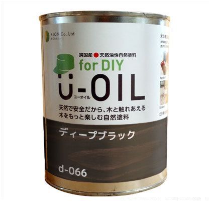 U-OILforDIY天然油性国産塗料 ディープブラック 3.8L d-066-5 1