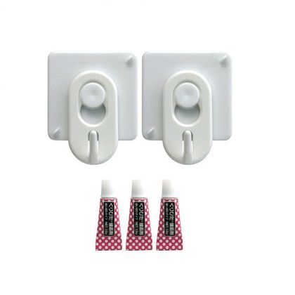 くりぴたフック 貼ってはがせる 壁紙用フック 白 Sサイズ KRKH-2PSW 2セット