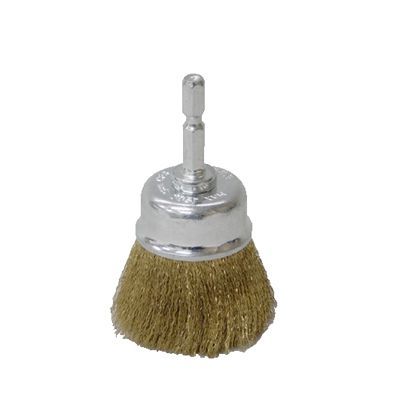 六角軸カップワイヤーブラシΦ50 真鍮線