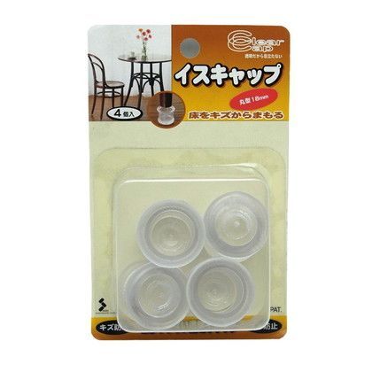 イスキャップ 透明 内径:18mm GC-101 4個