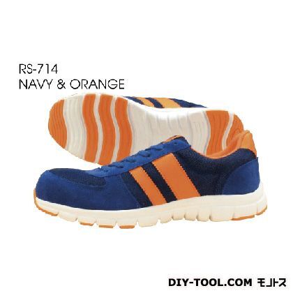 セフティースニーカー ネイビー/オレンジ 28.0cm RS-714 1点