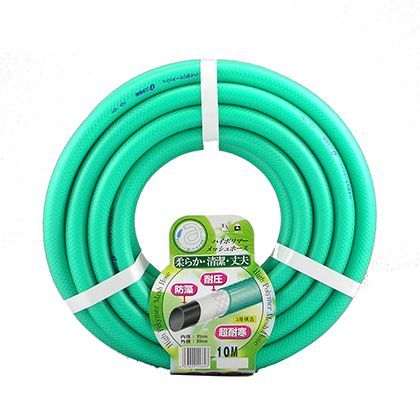 ハイポリマーメッシュホース グリーン 内径15mm×外径20mm×5m HM-1520L 5G 1点