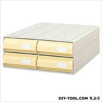 アンスタカセッター引出2列2段B5タイプ イエロー UB5244Y 1