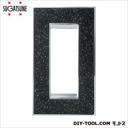 フェデ社ヴィンテージシリーズコリントスイッチ・コンセントプレート ブラッククォーツ/ブライト クローム PXP-F-01331-BQCB 1