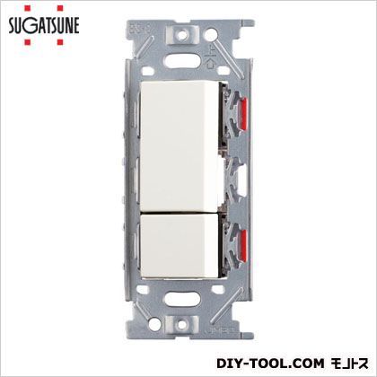 埋込ダブルスイッチ ピュアホワイト PXP-J-NKW02008-PW(210-026-131) 1