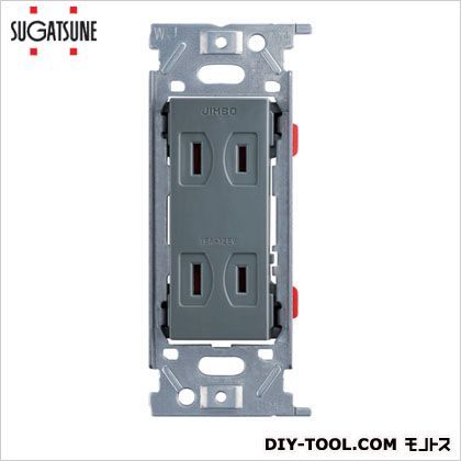 埋込ダブルコンセント ソリッドグレー PXP-J-JECBN55-SG(210-026-138) 1