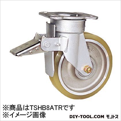 リボキャスターブレーキ付ウレタン車輪Φ200(×1個) TSHB8ATR 1