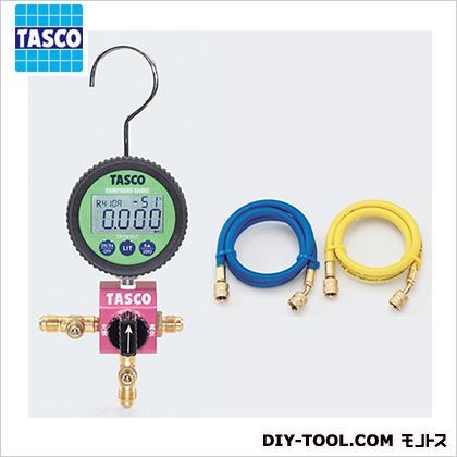 ボールバルブ式デジタルシングルゲージマニホールドキット(R410A、R32) TA123DZ-1 1