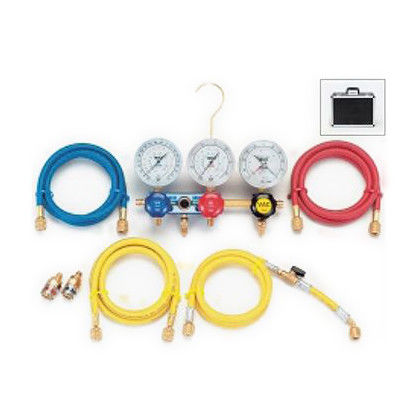カーエアコンサービスキット(スリーゲージマニホールド)ケース付(R134a)