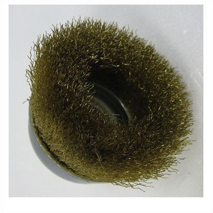 E-17六角軸カップワイヤー真鍮65mm 1