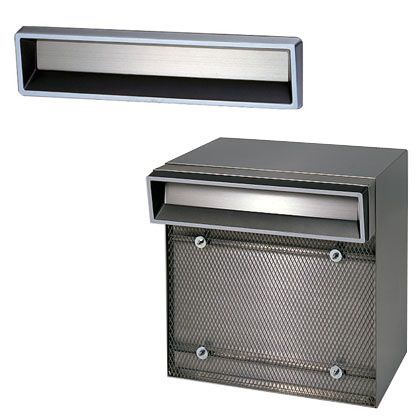 メイルボックスラッチロックポスト口タイプ前入後出シルバーグレー