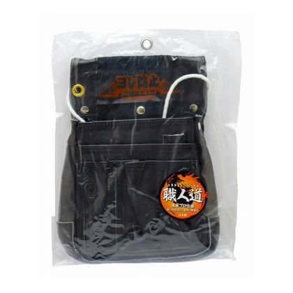 ブラックレザー釘袋マチ付小 H365×W300×D40(mm) 1