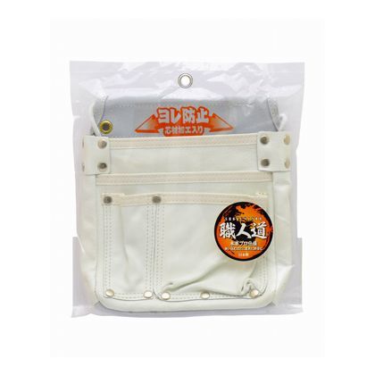 ホワイトレザー釘袋 棟梁型 H325×W300×D48(mm) 1