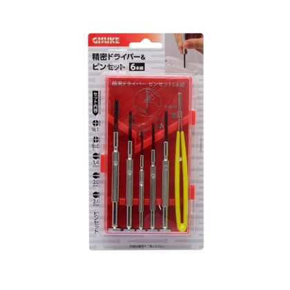 精密ドライバーピンセット付 6本組 H180×W100×D20(mm) 1