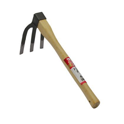 片手三本鍬 樫柄 H370×W160×D95(mm) 1