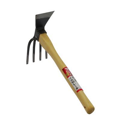 片手イカ型レーキ 樫柄 H360×W220×D85(mm) 1