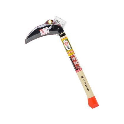 鋼付両刃厚鎌 三日月型OR柄 165mm 1