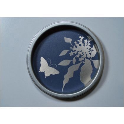 華引手(ふすまの引手) 花蝶、銀枠 大 l_img_k_01_08 1