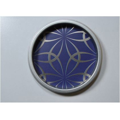 華引手(ふすまの引手) 輪違い麻、銀枠 大 l_img_k_01_20 1