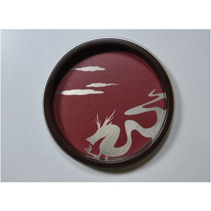 華引手(ふすまの引手) 龍と雲、茶枠 大 l_img_k_03_06 1