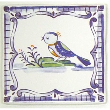 絵タイル 小鳥 約97×97×7mm ET-001 1枚