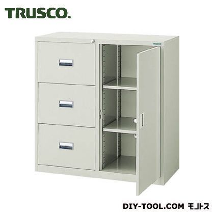 スタンダード書庫(D400)コンビ3段片開880X880ネオグレ