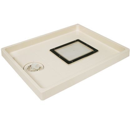 点検口付防水パン ABSエンデバー 本体:アイボリーホワイト/点検口:透明 W800×D640×H63mm TSE-800 1台